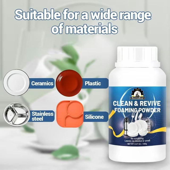 Clean &amp; Revive Foaming Powder For Deep-Cleaning Dish Cleaner 240 gm (Pack of 2)