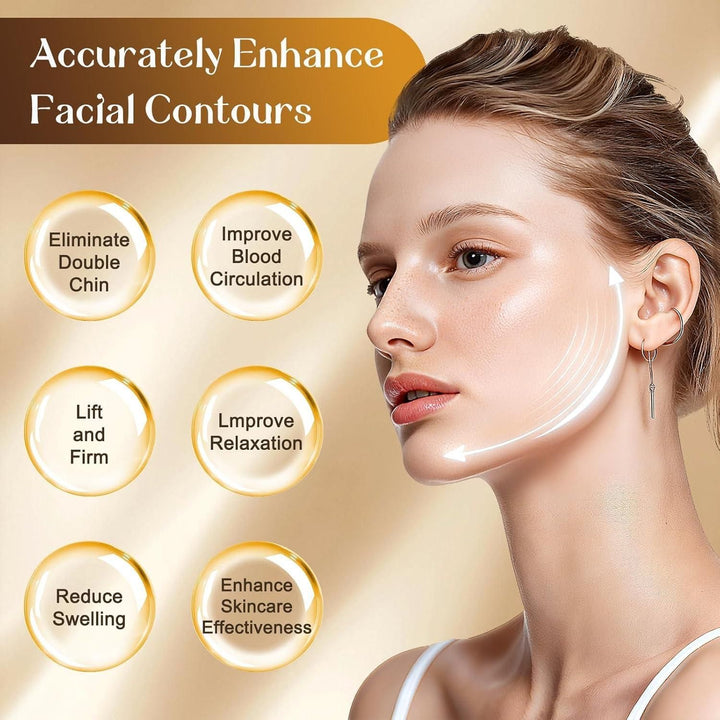 Lymphatic Contour Face Brush - Facial Massager for Jawline, Chin &amp; Neck